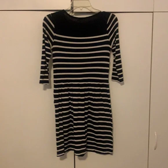 J. CREW stripe navy dress - Picture 3 of 3